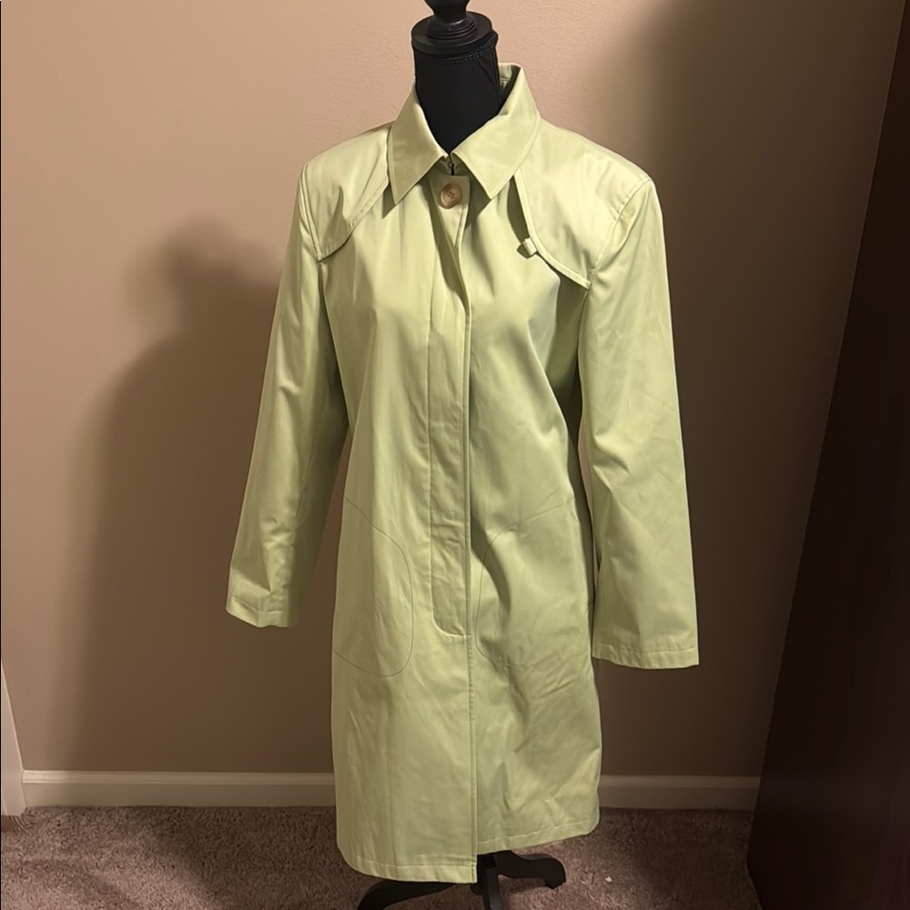 NWOT Lime Green Talbots Trench Coat